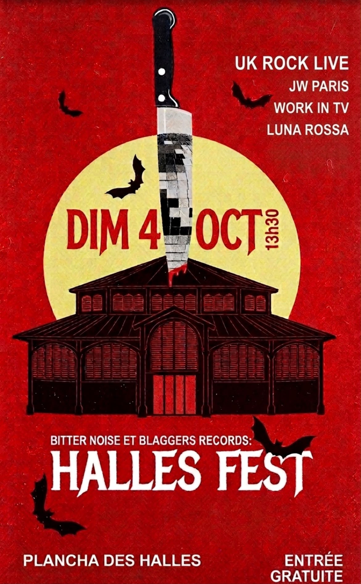 Affiche Halles Fest — Dimanche 4 octobre · 13h30